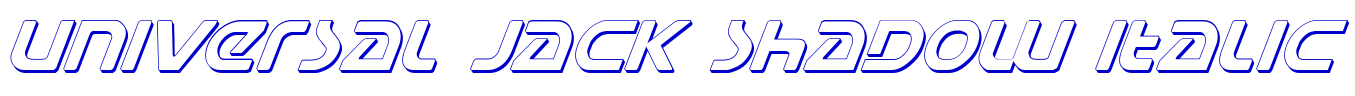 Universal Jack Shadow Italic 字体